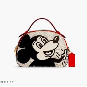 Coach Disney Mickey Mouse X Keith Haring Serena Satchel NWT